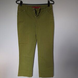 Tuzzi Italy Women's Size US 8/ F40 Olive Green Stretch Soft Denim Pants